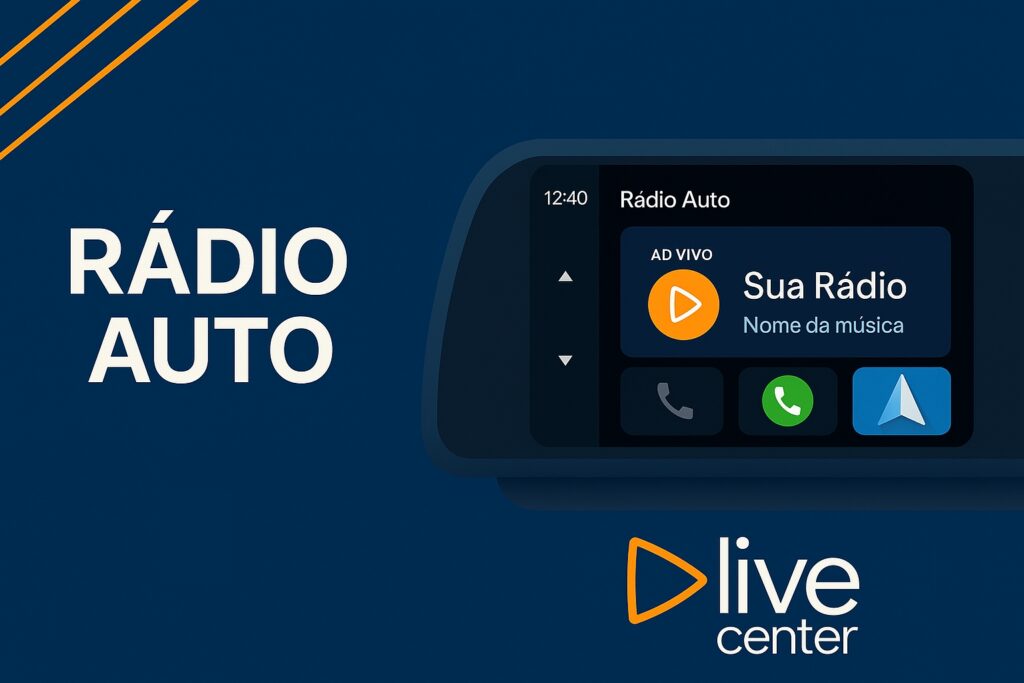 Como funciona rádio auto para FM Live Center Host